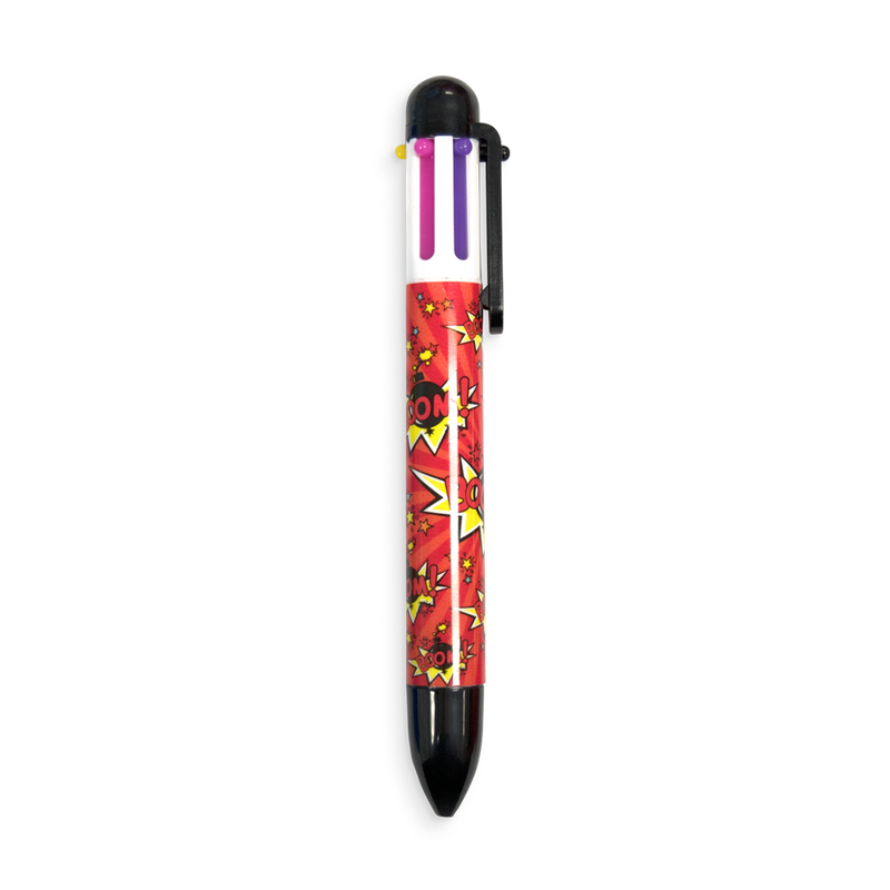 comic attack 6 click multi color pen