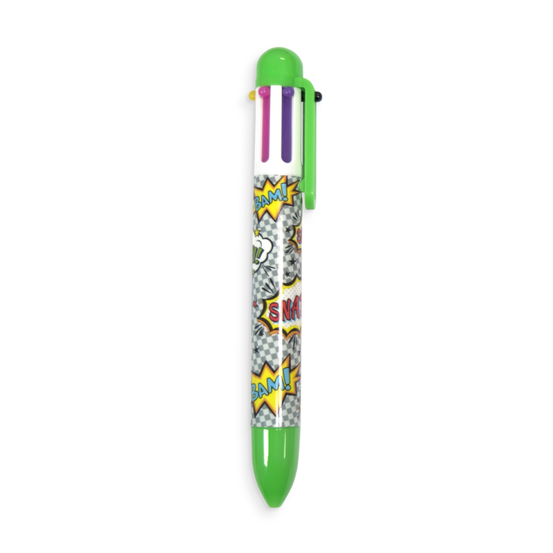 comic attack 6 click multi color pen