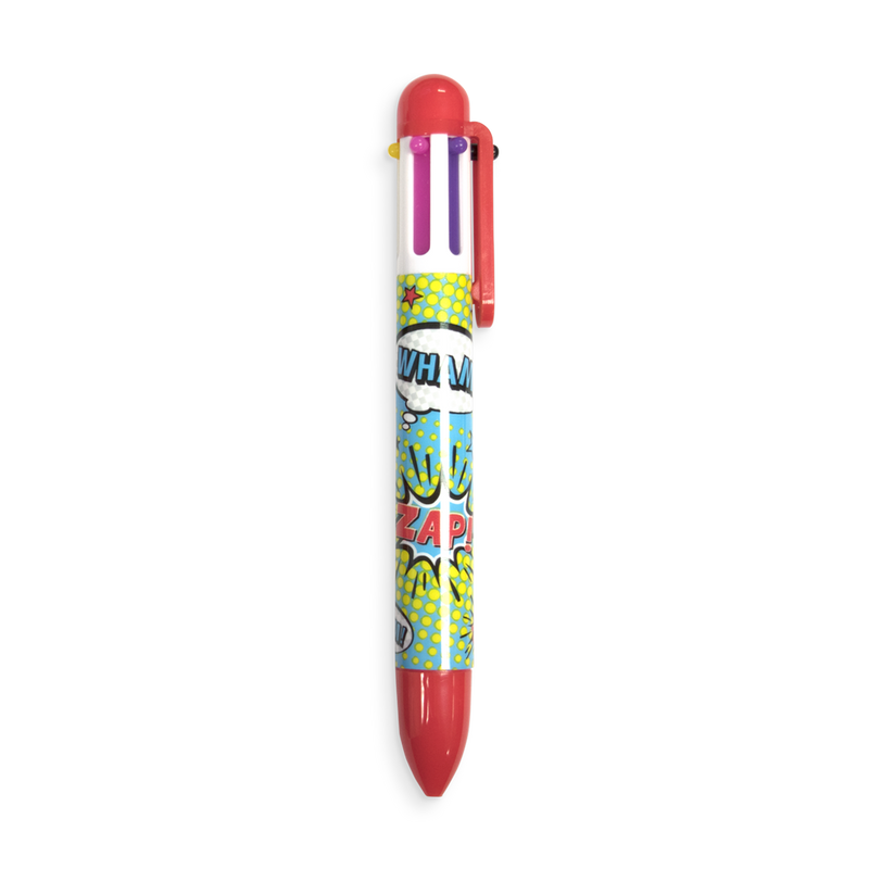 comic attack 6 click multi color pen