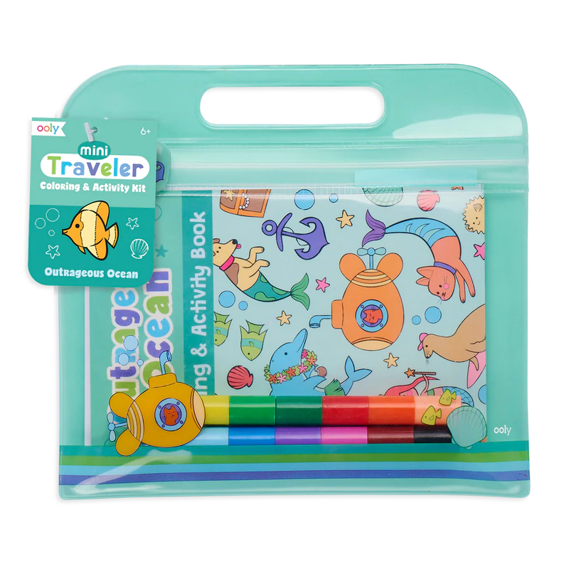 mini traveler coloring and activity kit - outrageous ocean