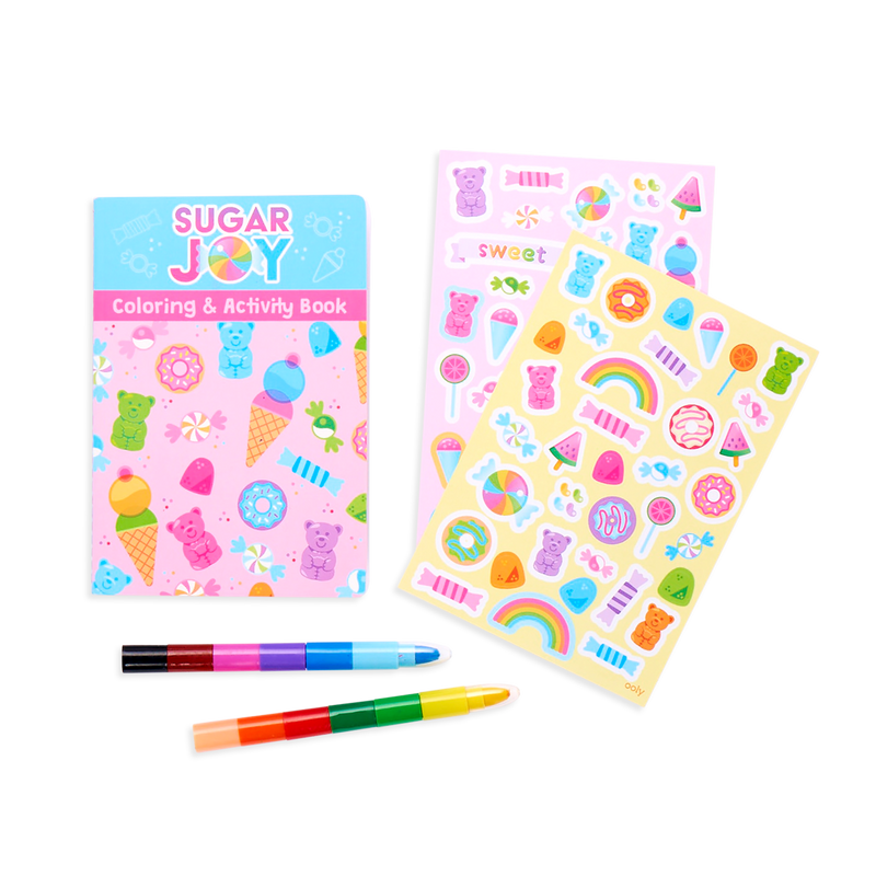 mini traveler coloring and activity kit - sugar joy