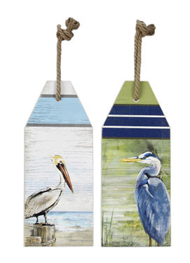 WOOD BUOY WALL SIGN 2 ASSORTED