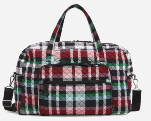 Weekender Travel Bag Ribbons Plaid