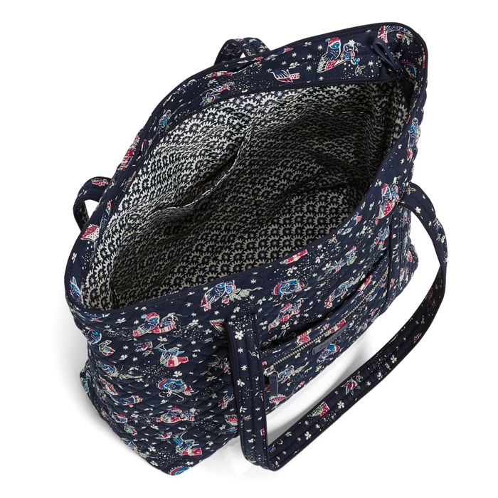 Iconic Vera Tote- Holiday Owls