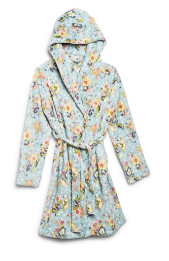 Lightweight Fleece Robe in Floating Garden