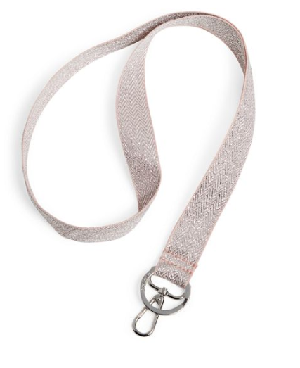 Wide Lanyard in Rose Quartz