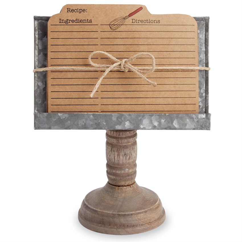 TIN RECIPE STAND & CARD SET
