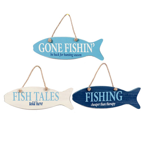 Fishing Sayings Hanging Sign