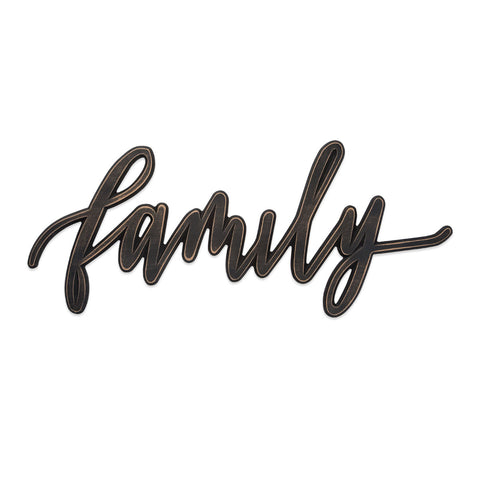 Family Sculpted Word Sign