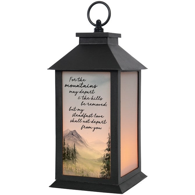 Lantern W/Led Candle & Timer-Mountains May Depart