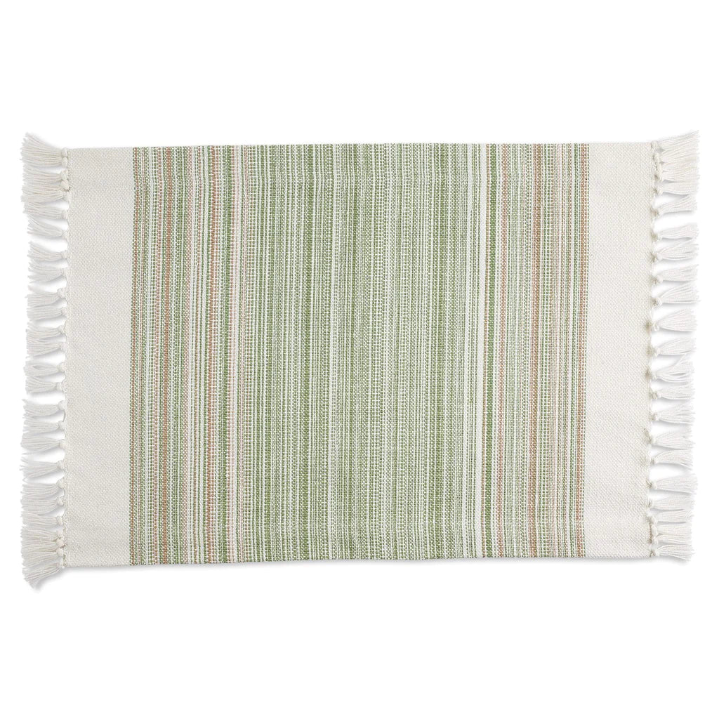 Thyme Striped Fringe Placemat