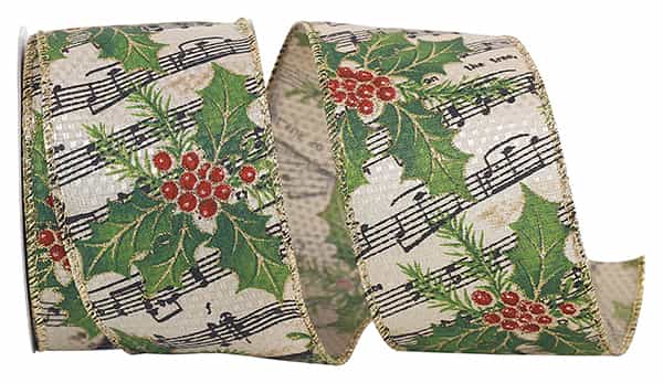 HOLLY BERRY SHEET MUSIC WIRED EDGE
