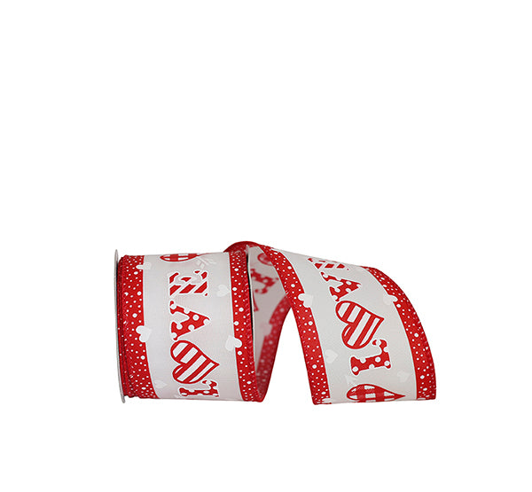 GINGHAM HEART LOVE WIRED EDGE