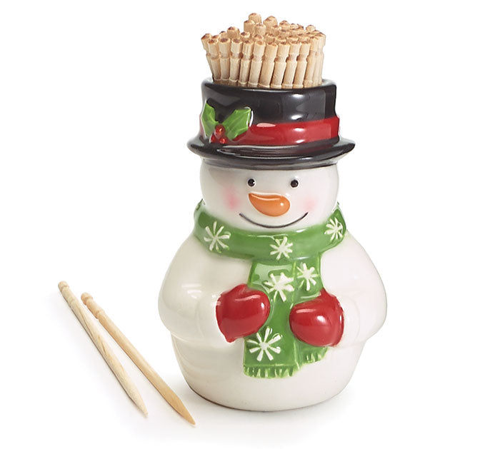 SNOWMAN SHAPE WITH TOOTHPICKS INSIDE