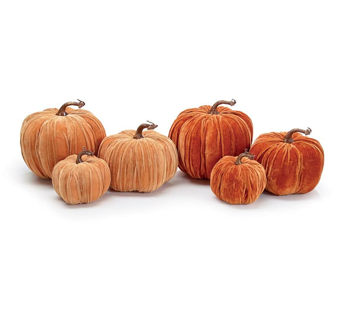 ASTD VELVET COVERED PUMPKIN COLORS