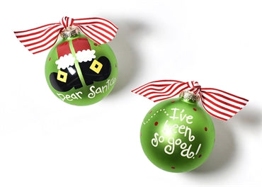 Dear Santa Glass Ornament