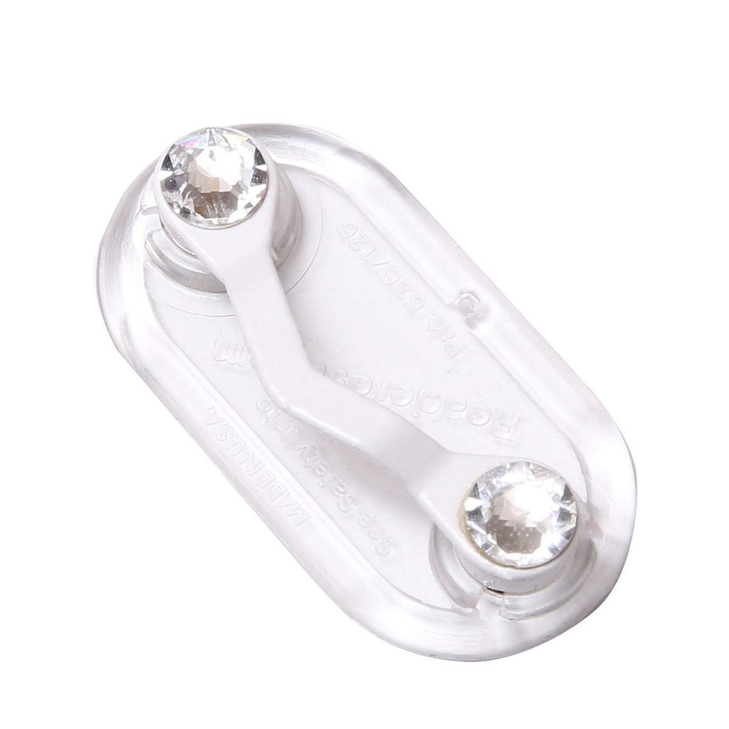 Readerrest Magnetic Eyeglass Holder-White & Crystals