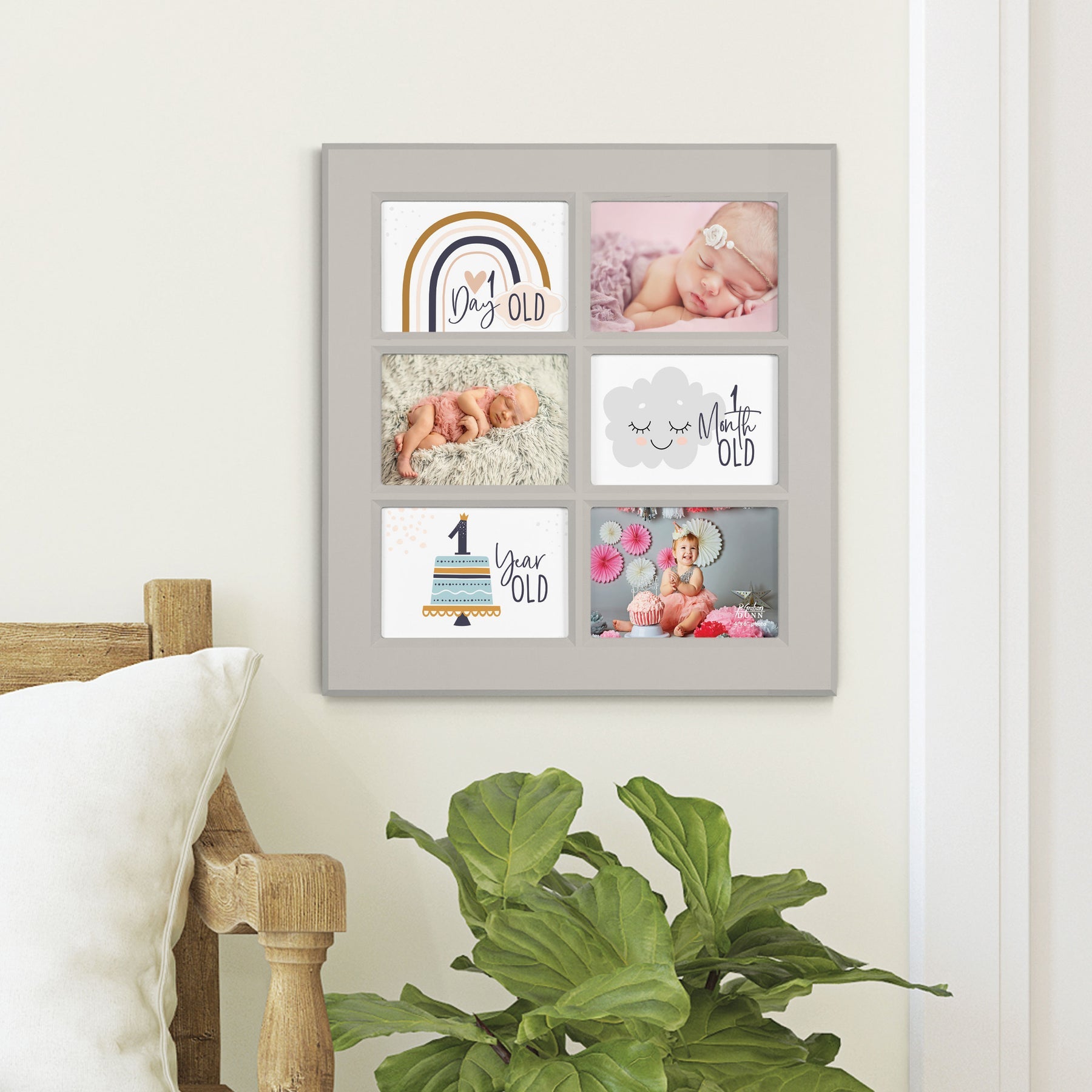 1 DAY OLD 1 MONTH OLD 1 YEAR OLD PHOTO FRAME