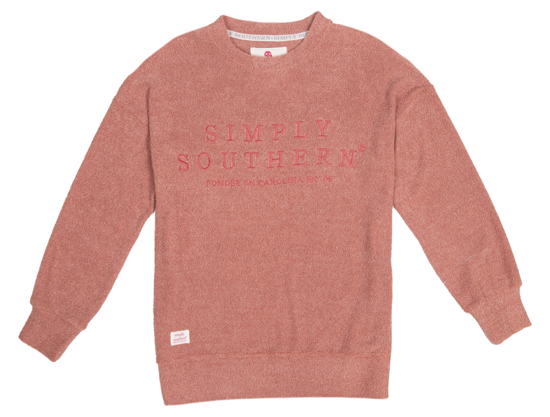 BRICK TERRY PULLOVER SOFT CREW SWEATSHIRT
