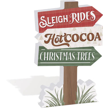 SLEIGH RIDES HOT COCOA CHRISTMAS TREES