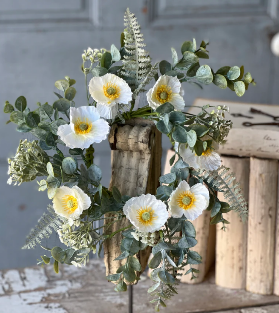 Alabaster Poppy Candle Ring