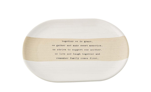 STONEWARE SENTIMENT PLATE SET