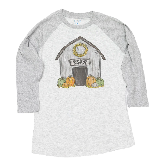 FARM FRESH PUMPKINS RAGLAN SHIRT