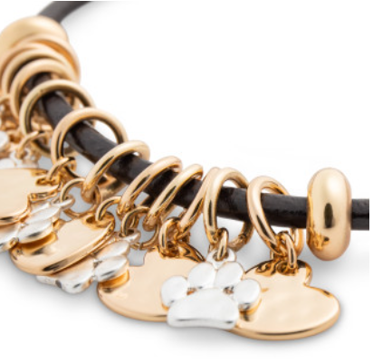 Charm Bracelet - Paw Print and Heart