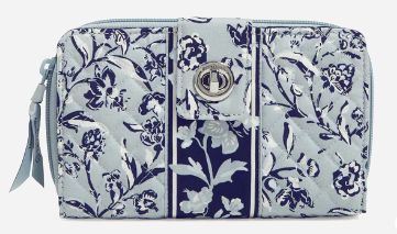 RFID Turnlock Wallet Perennials Gray