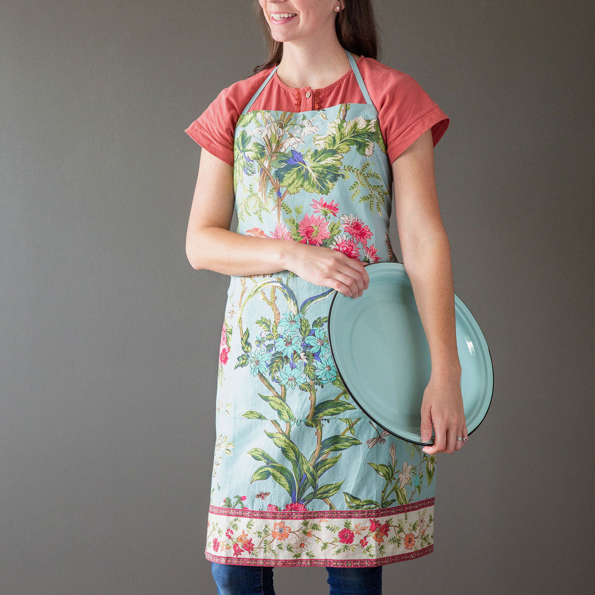 Cotton Apron-Corsica Sky Pattern