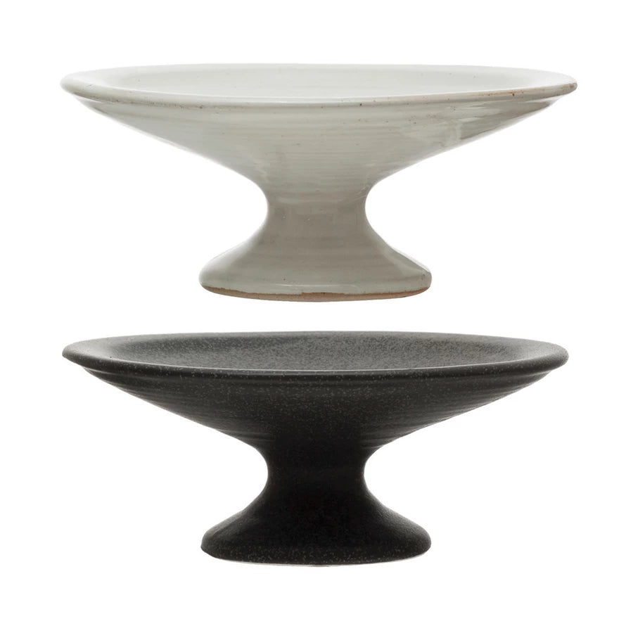 Stoneware Pedestals with Matte Finish