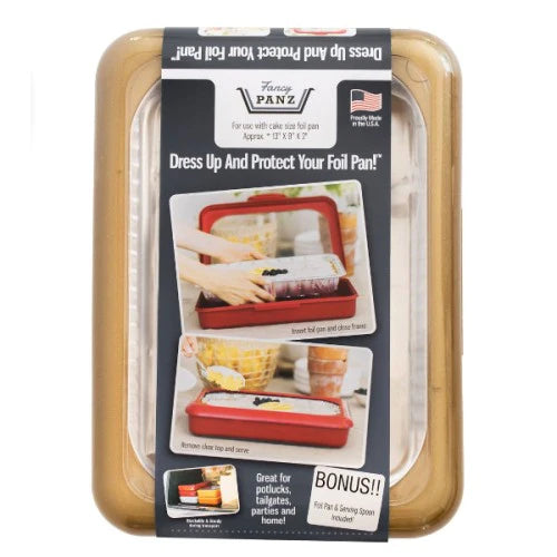 Gold Glitter Fancy Panz 9 x 13 Cake Size Pan