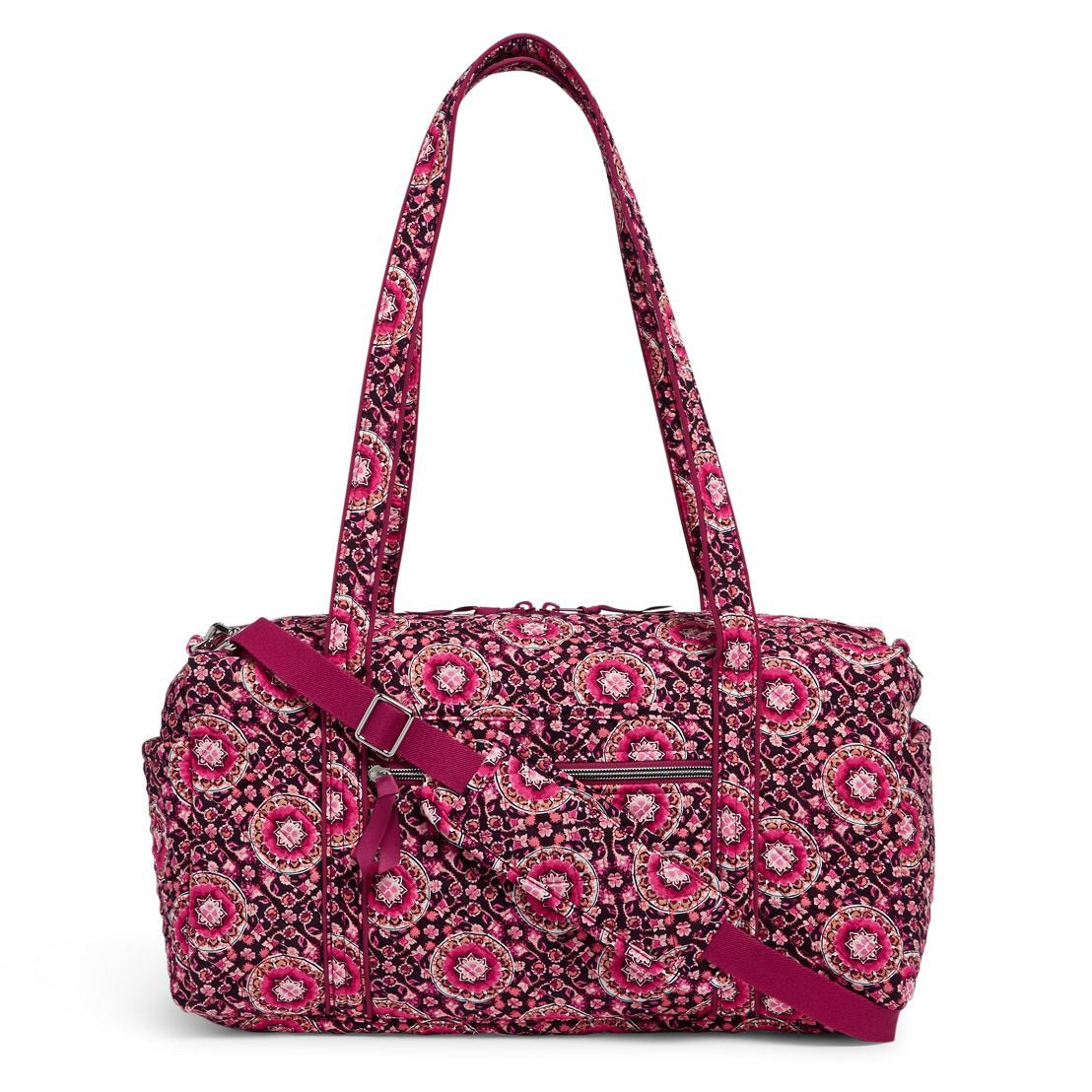 Iconic Small Travel Duffel - Raspberry Medallion