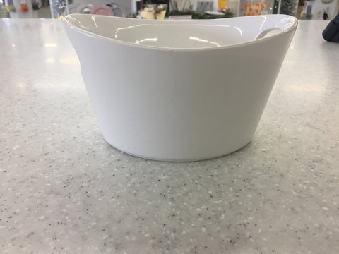 Pure White Oval Bowl With Handles (SMALL)