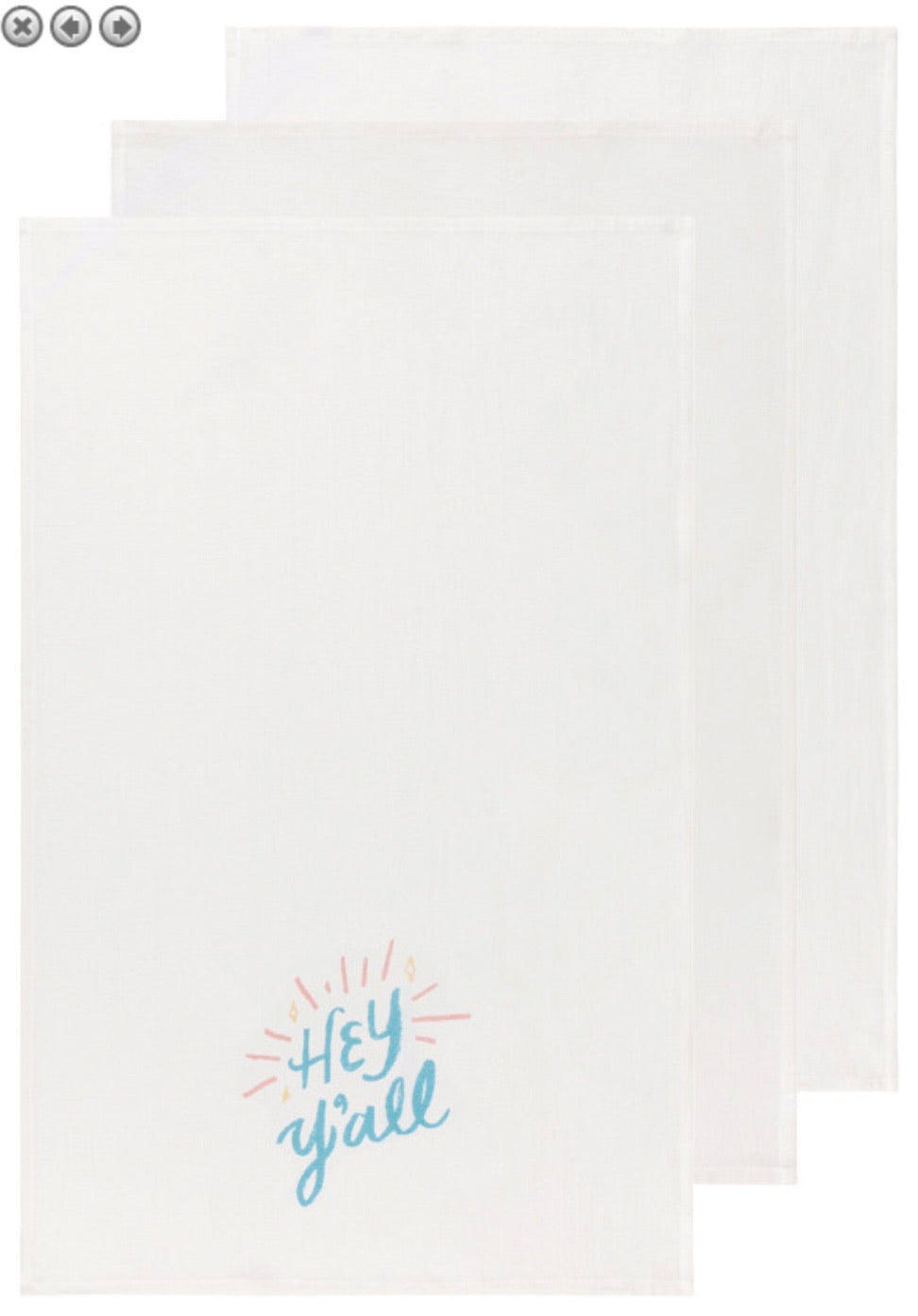 Bakers Floursack Hey Y’all Dishtowels- 3 Pack