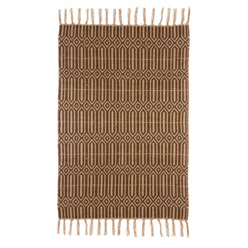 Camel with Dark Brown Indoor/Outdoor Scatter Rug