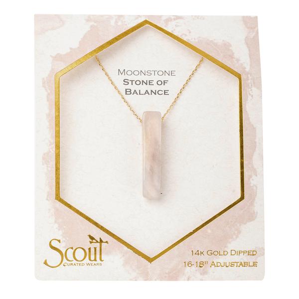 Stone Point Necklace-Moonstone/Stone of Balance