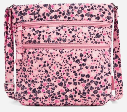 Triple Zip Hipster Crossbody Bag Love You Lots