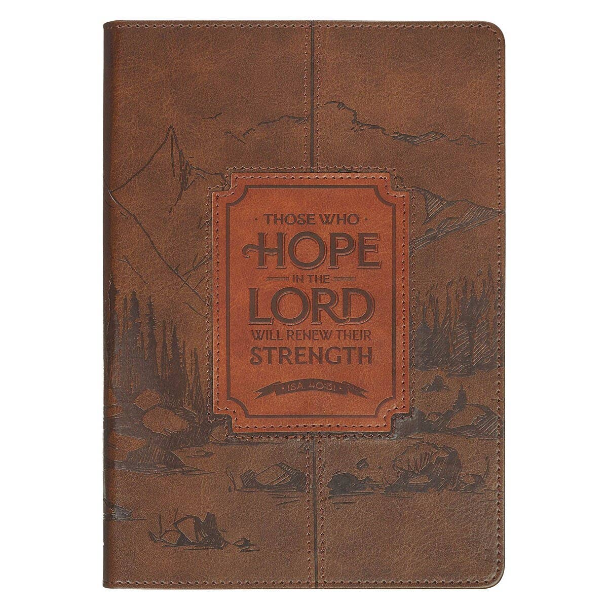 Journal Classic Brown Those Who Hope In The Lord Isa. 40:31