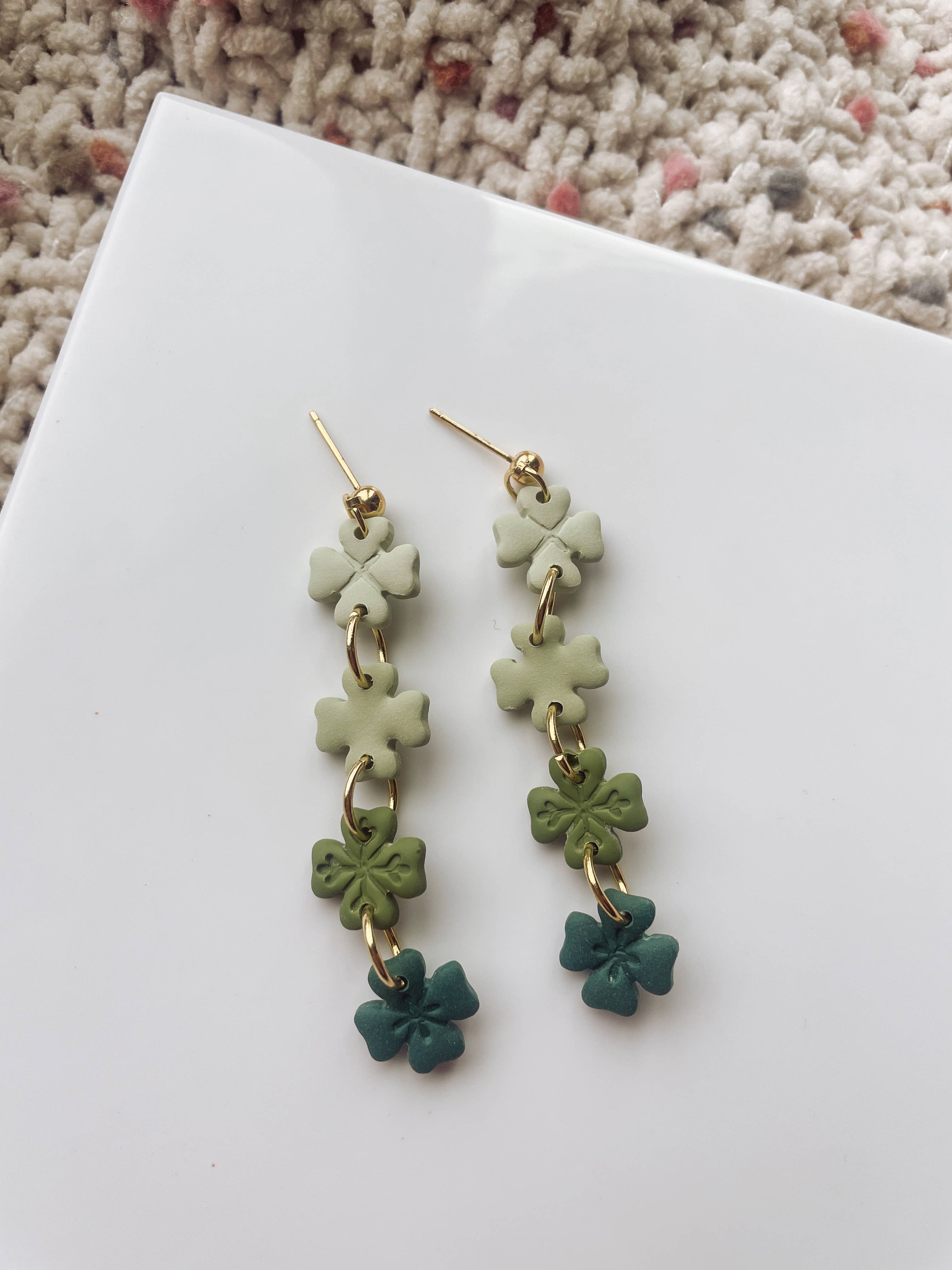 Four Leaf Clover Stack Earrings