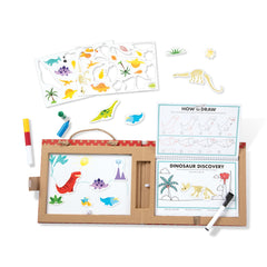 Natural Play: Play, Draw, Create Reusable Drawing & Magnet Kit - Dinosaurs