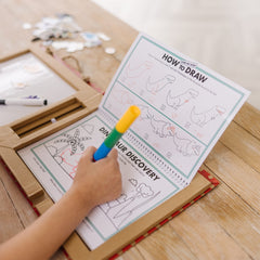 Natural Play: Play, Draw, Create Reusable Drawing & Magnet Kit - Dinosaurs