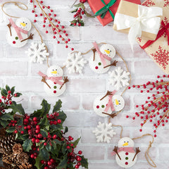 Snowman & Snowflake Garland