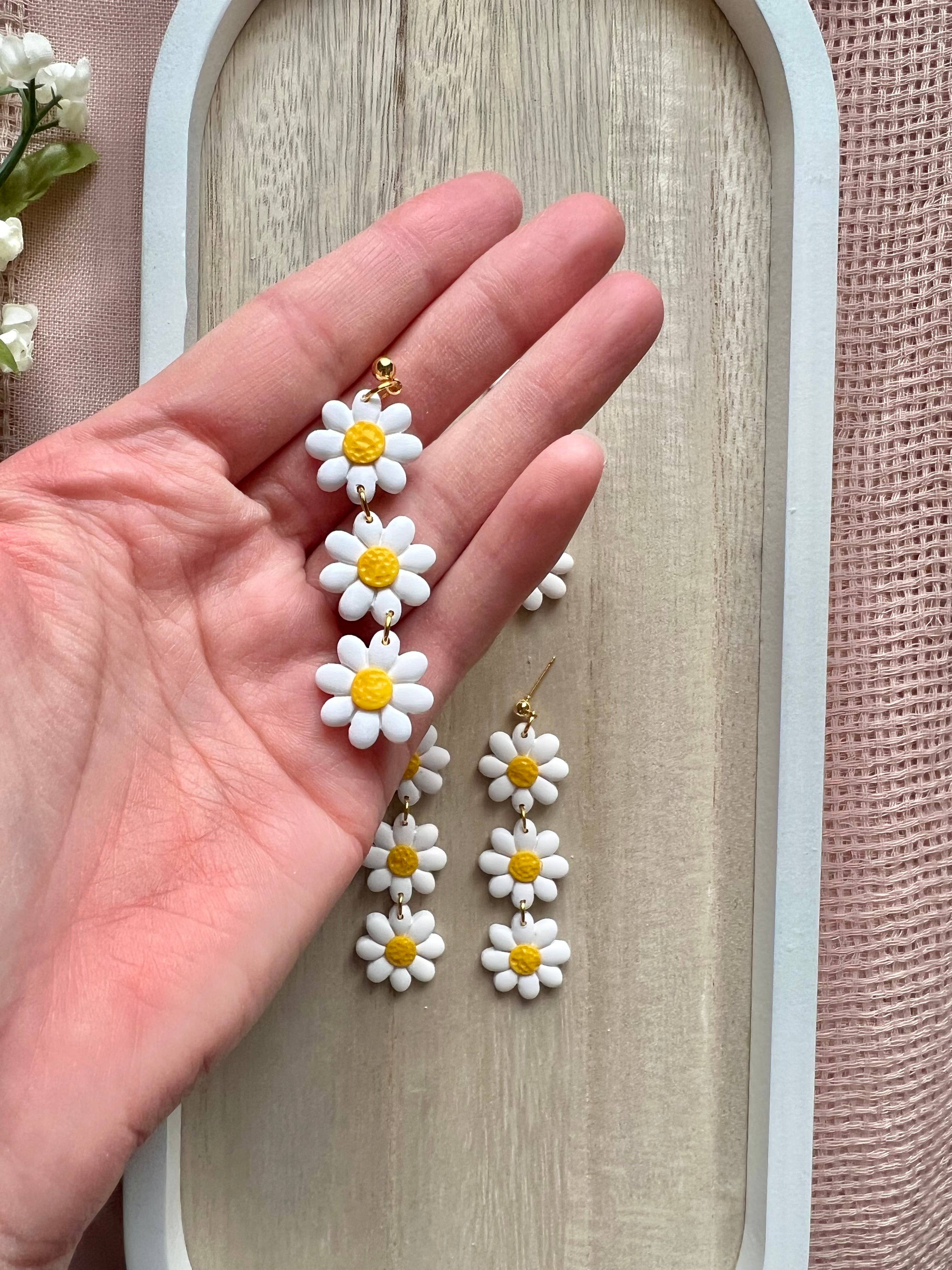 Daisy Chain Clay Earrings