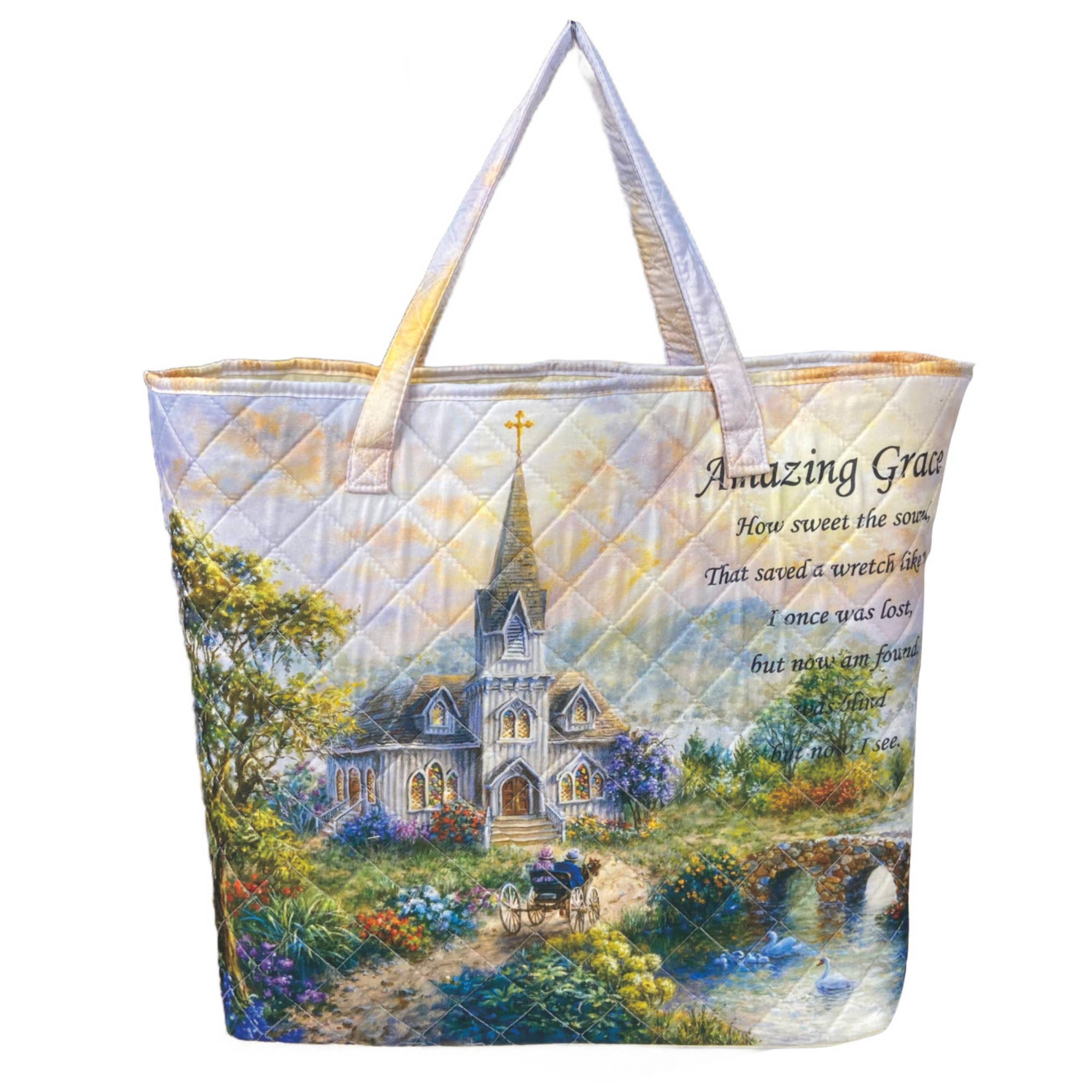 "Amazing Grace" Designer Quilted Tote Bag