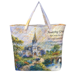"Amazing Grace" Designer Quilted Tote Bag