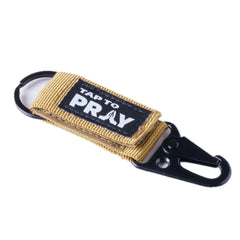 Tap To Pray® Tactical Carabiner Keychain-Tan