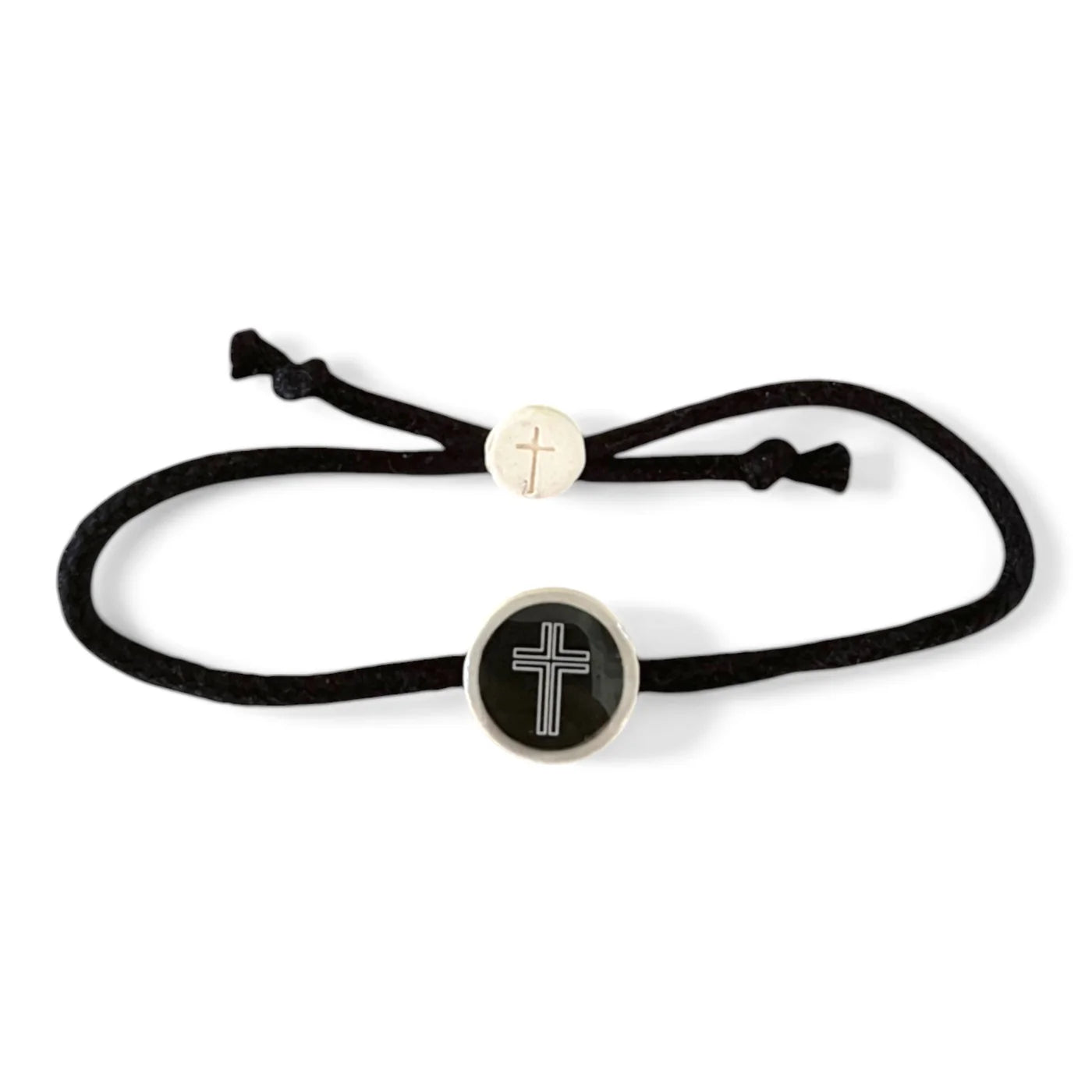 Tap To Pray® Survivor Series Bracelet-Onyx + Cross