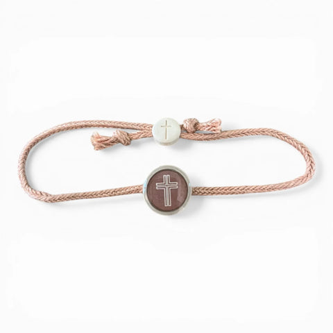 Tap To Pray® Survivor Series Bracelet-Mocha + Cross