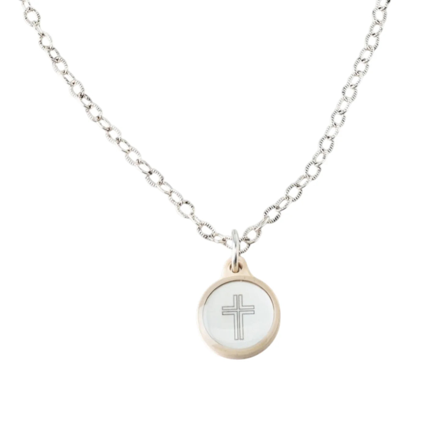 Tap To Pray® Survivor Series Necklace-Silver + Cross
